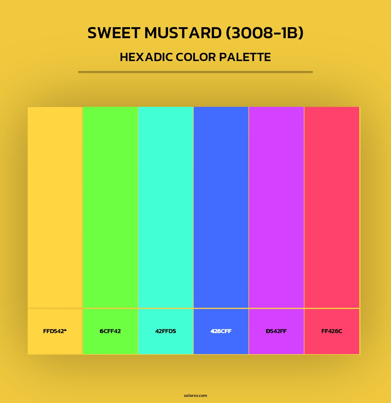 Sweet Mustard (3008-1B) - Hexadic Color Palette