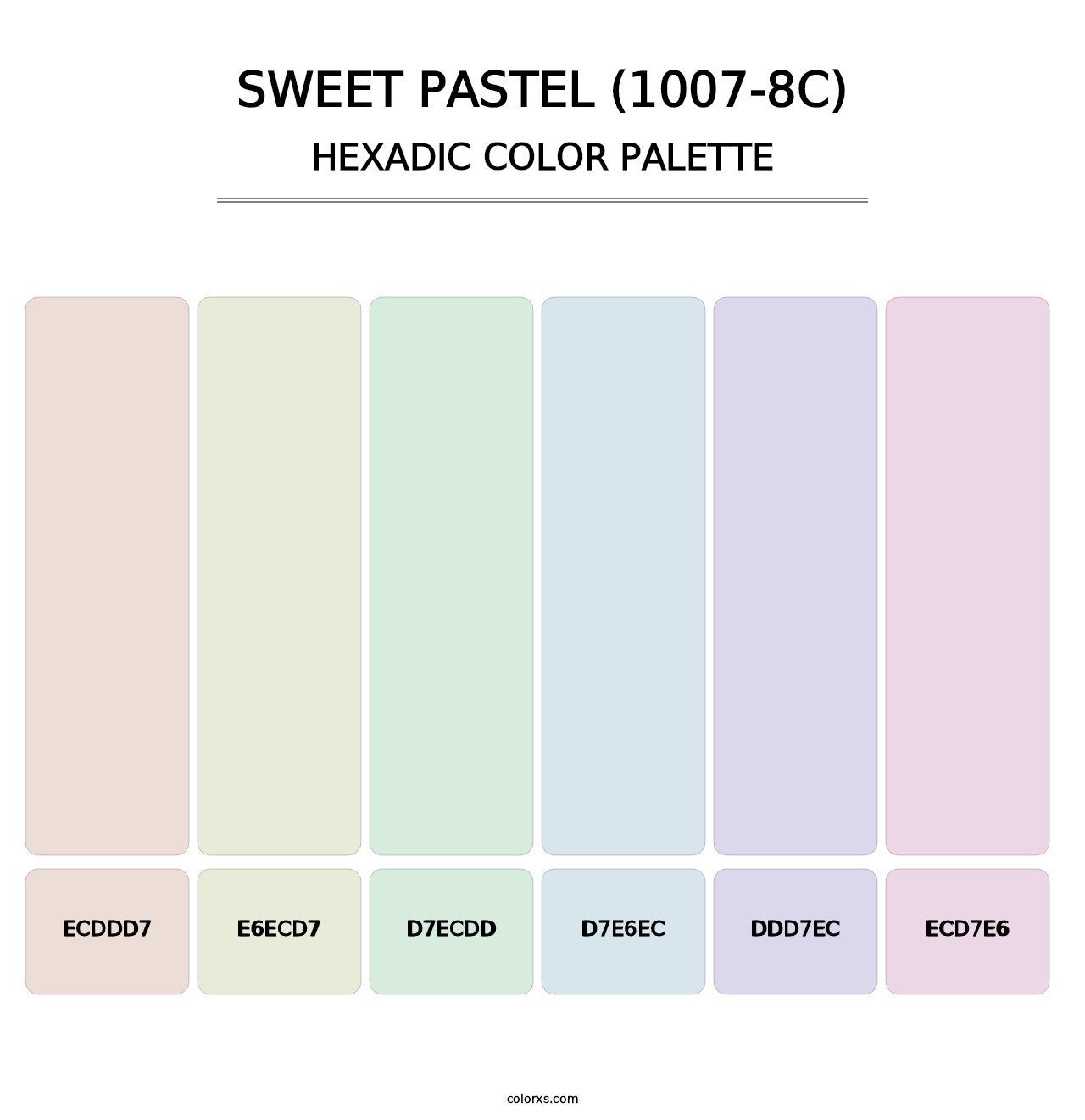 Sweet Pastel (1007-8C) - Hexadic Color Palette