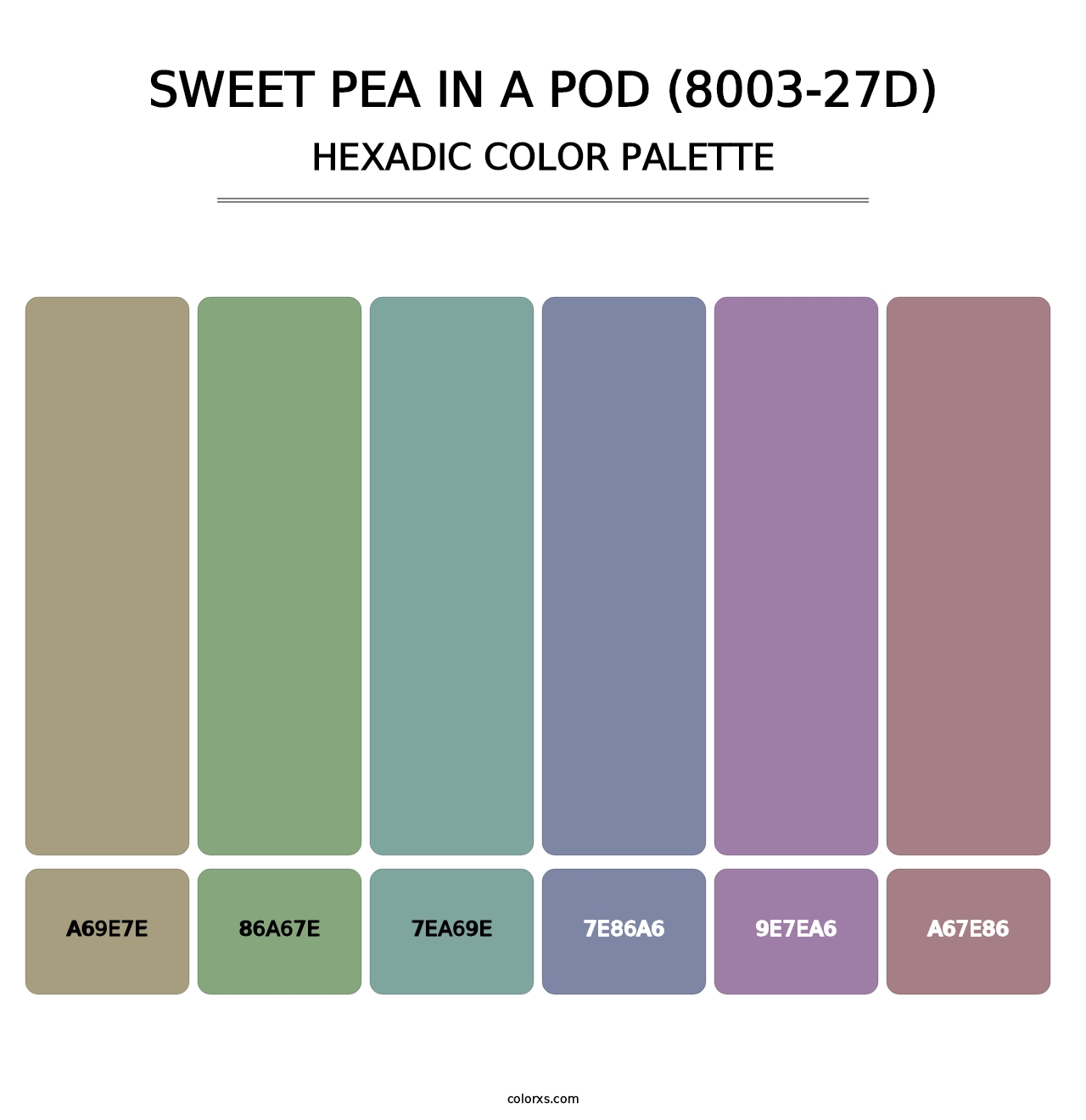 Sweet Pea in a Pod (8003-27D) - Hexadic Color Palette
