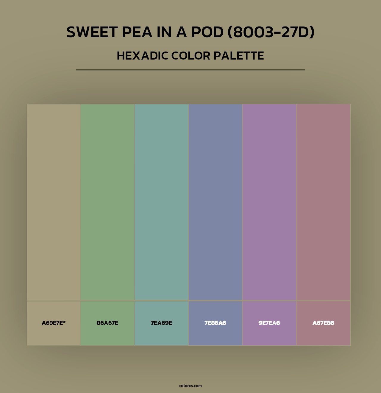 Sweet Pea in a Pod (8003-27D) - Hexadic Color Palette