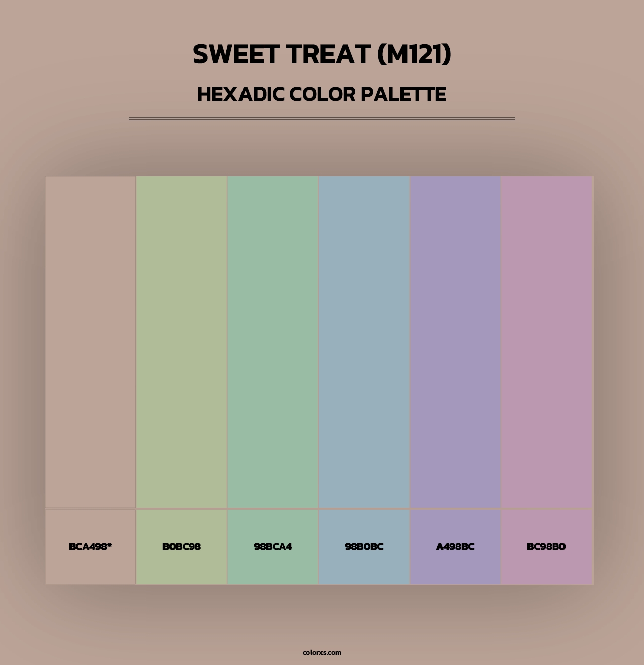 Sweet Treat (M121) - Hexadic Color Palette