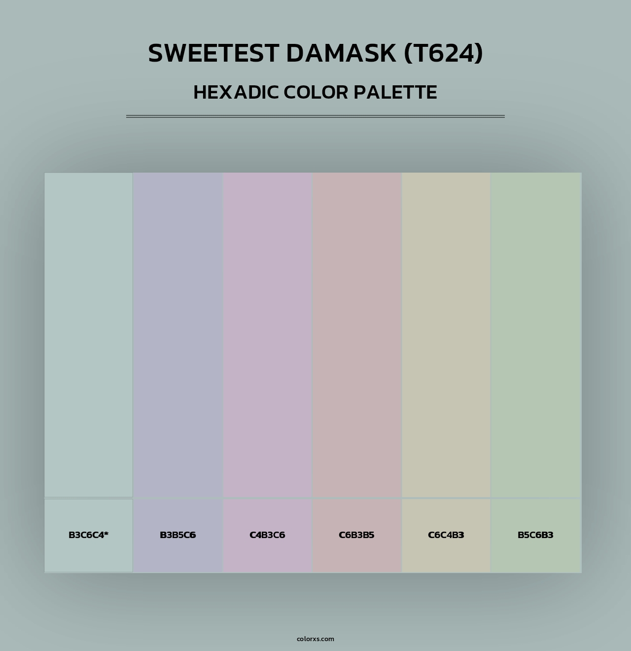 Sweetest Damask (T624) - Hexadic Color Palette