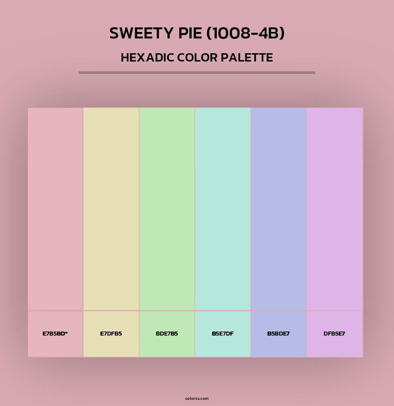 Sweety Pie (1008-4B) - Hexadic Color Palette