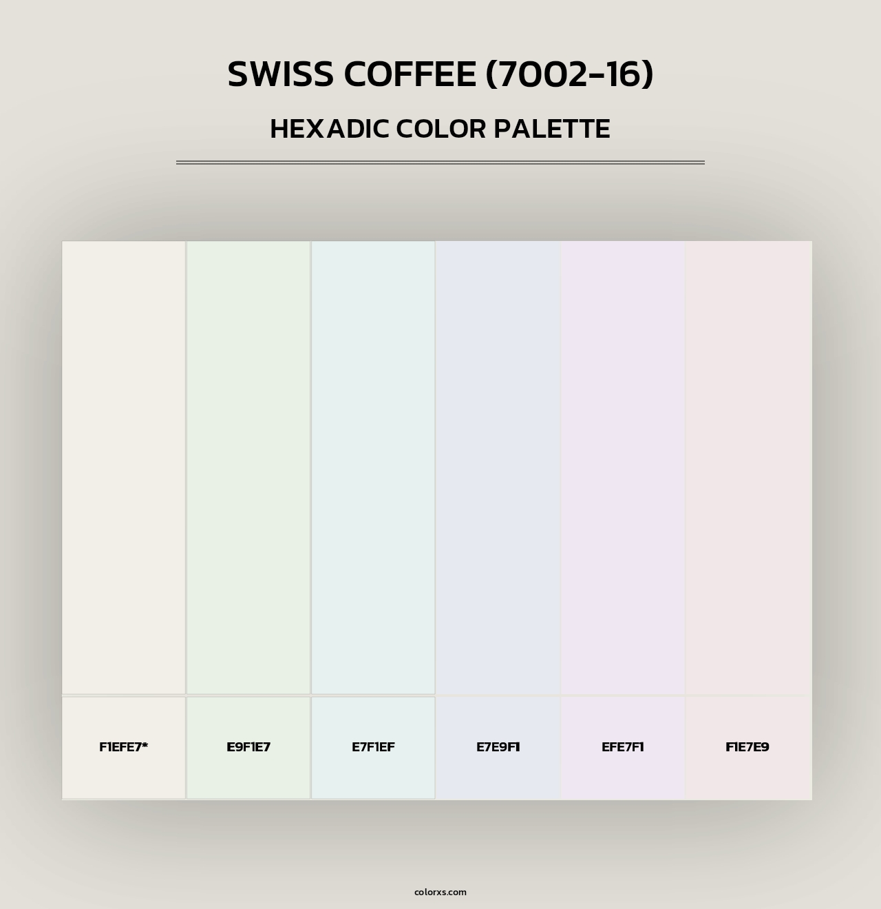 Swiss Coffee (7002-16) - Hexadic Color Palette