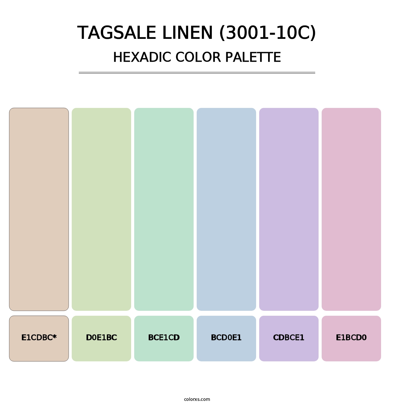 Tagsale Linen (3001-10C) - Hexadic Color Palette