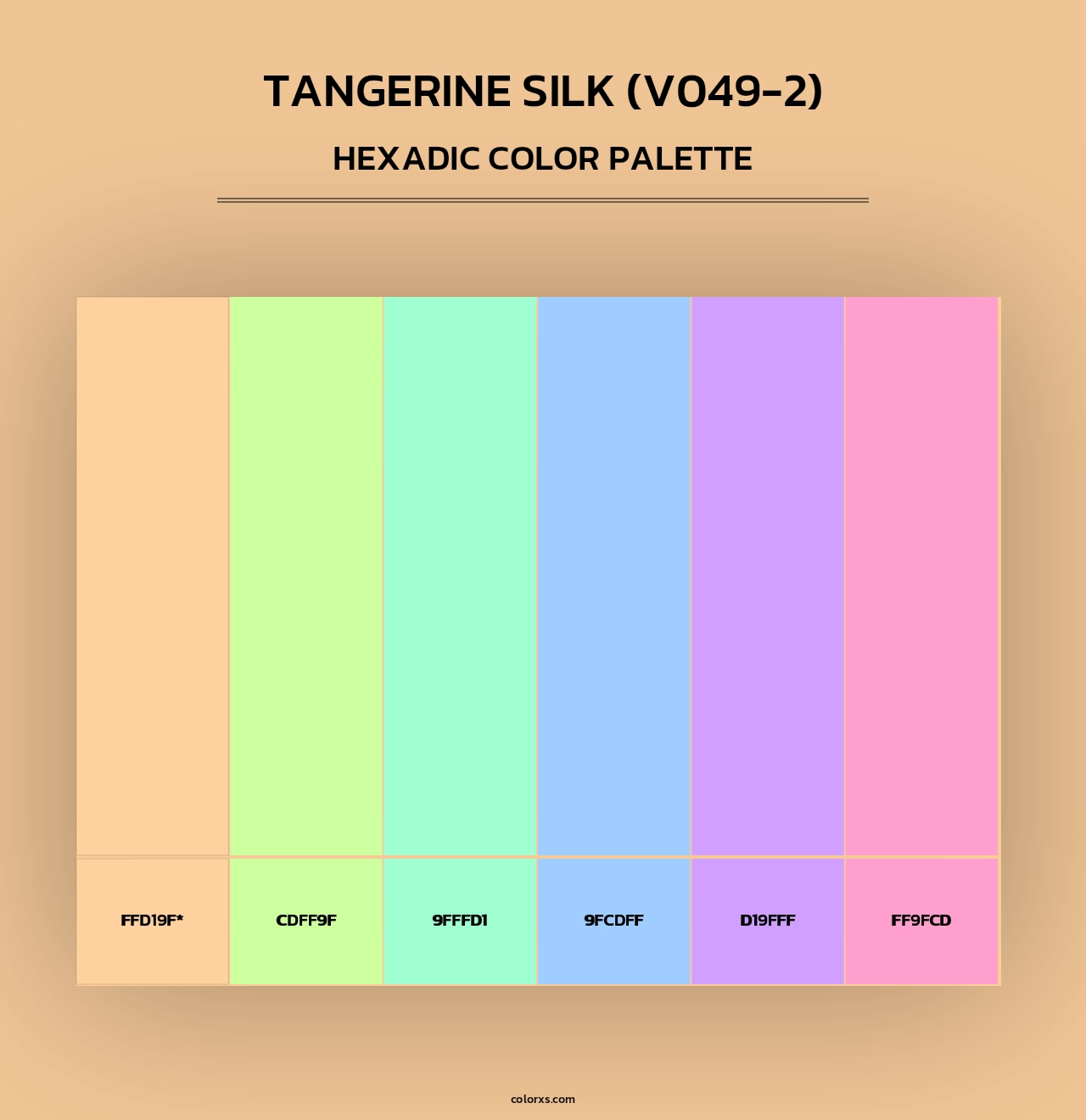 Tangerine Silk (V049-2) - Hexadic Color Palette