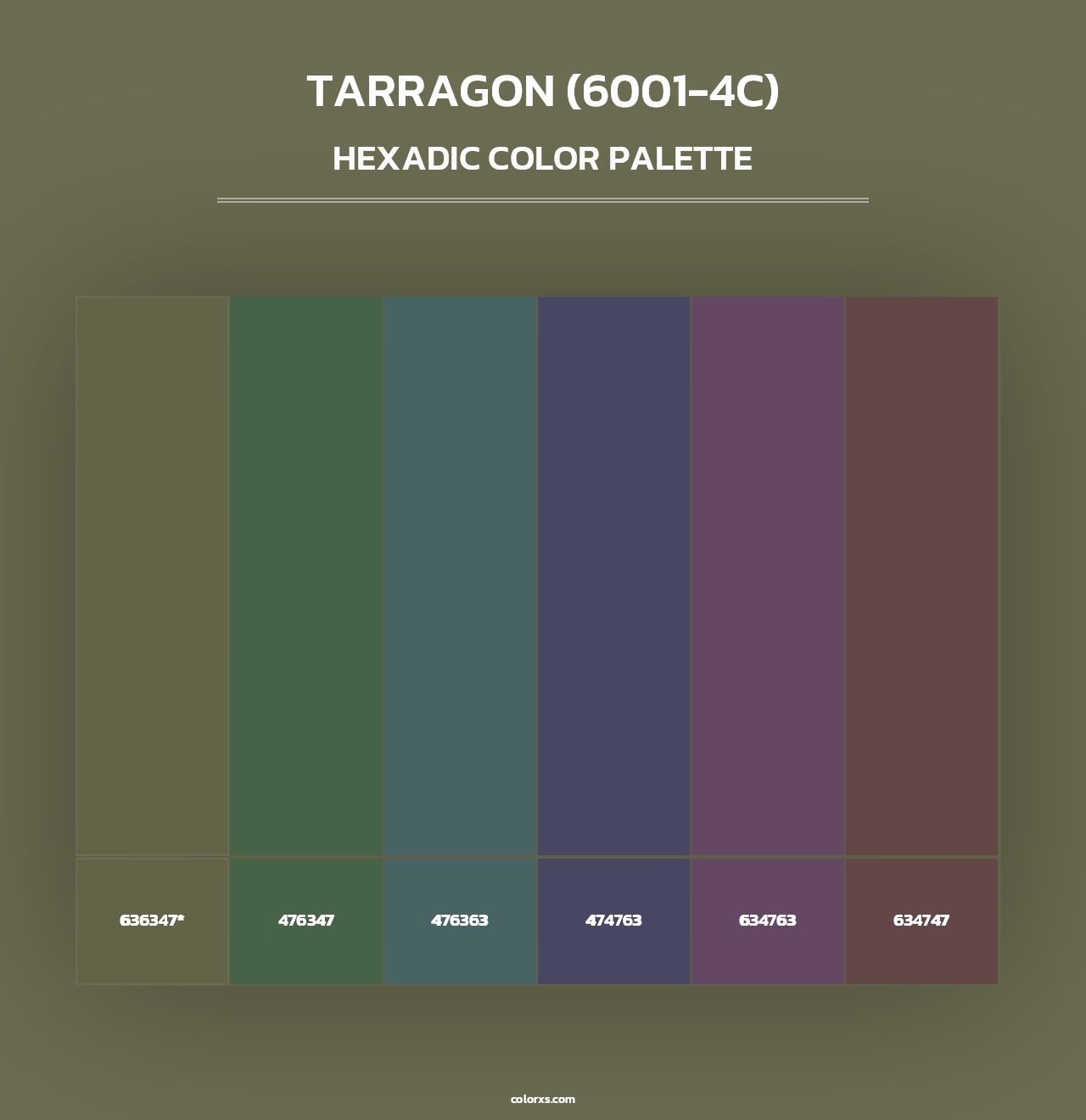 Tarragon (6001-4C) - Hexadic Color Palette