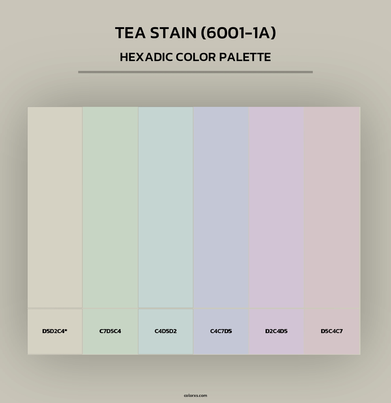 Tea Stain (6001-1A) - Hexadic Color Palette