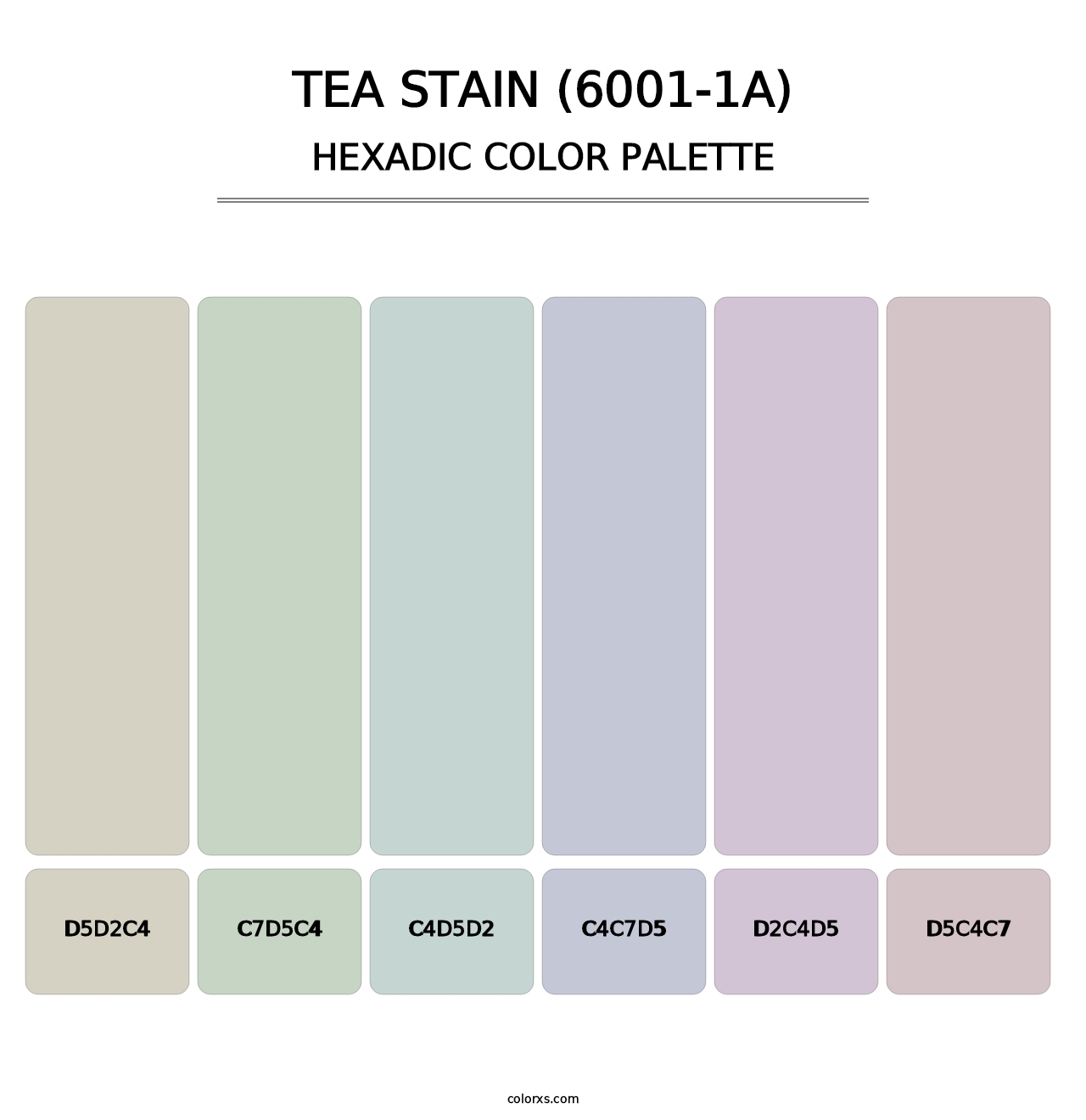 Tea Stain (6001-1A) - Hexadic Color Palette