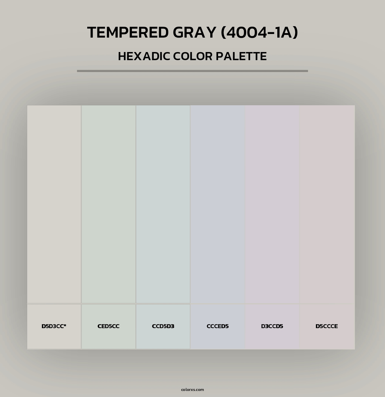Tempered Gray (4004-1A) - Hexadic Color Palette