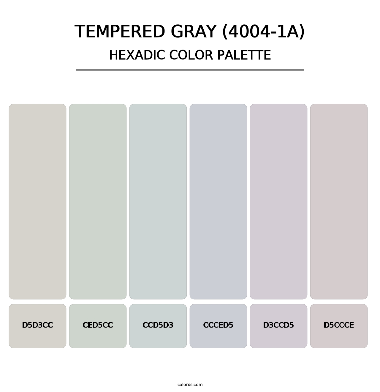 Tempered Gray (4004-1A) - Hexadic Color Palette