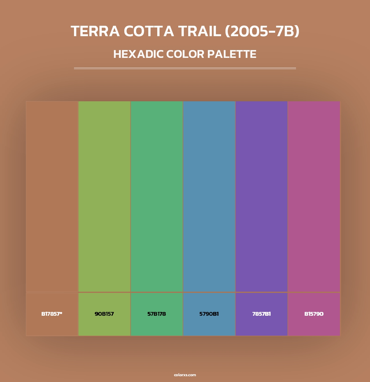 Terra Cotta Trail (2005-7B) - Hexadic Color Palette