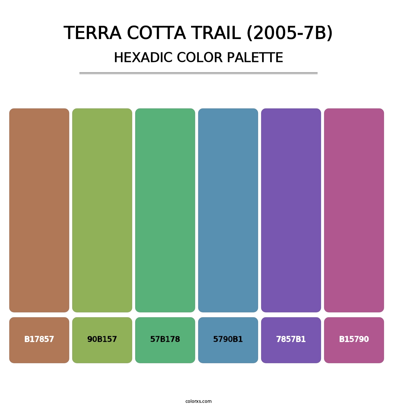 Terra Cotta Trail (2005-7B) - Hexadic Color Palette