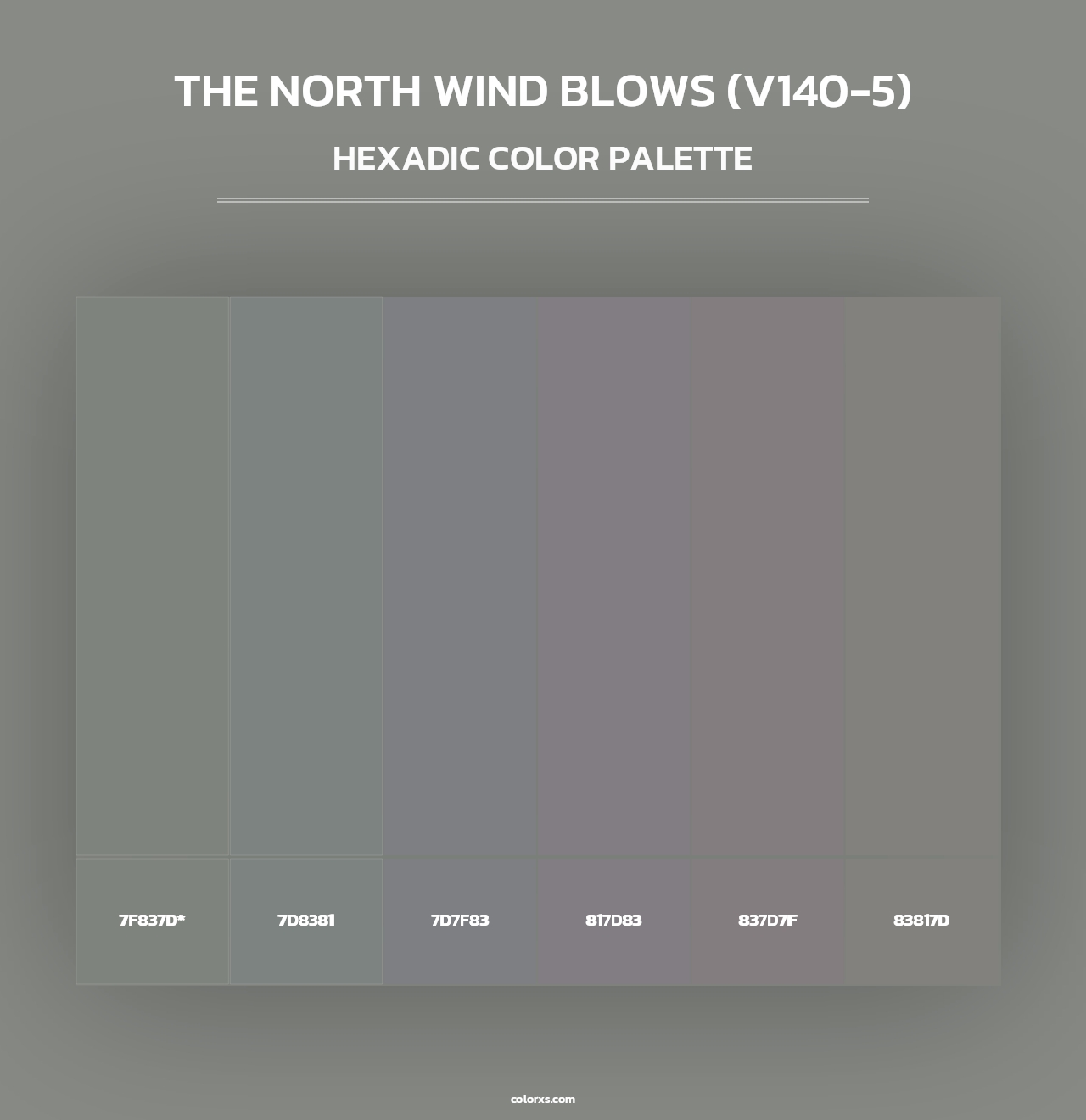 The North Wind Blows (V140-5) - Hexadic Color Palette