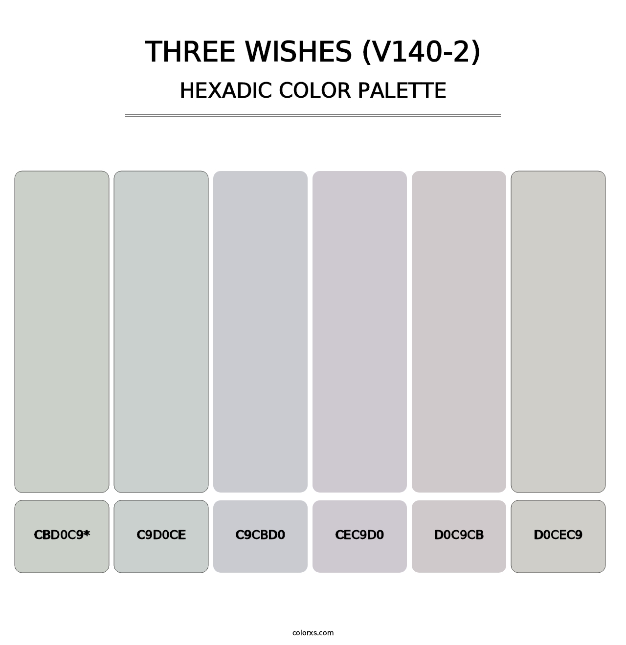 Three Wishes (V140-2) - Hexadic Color Palette