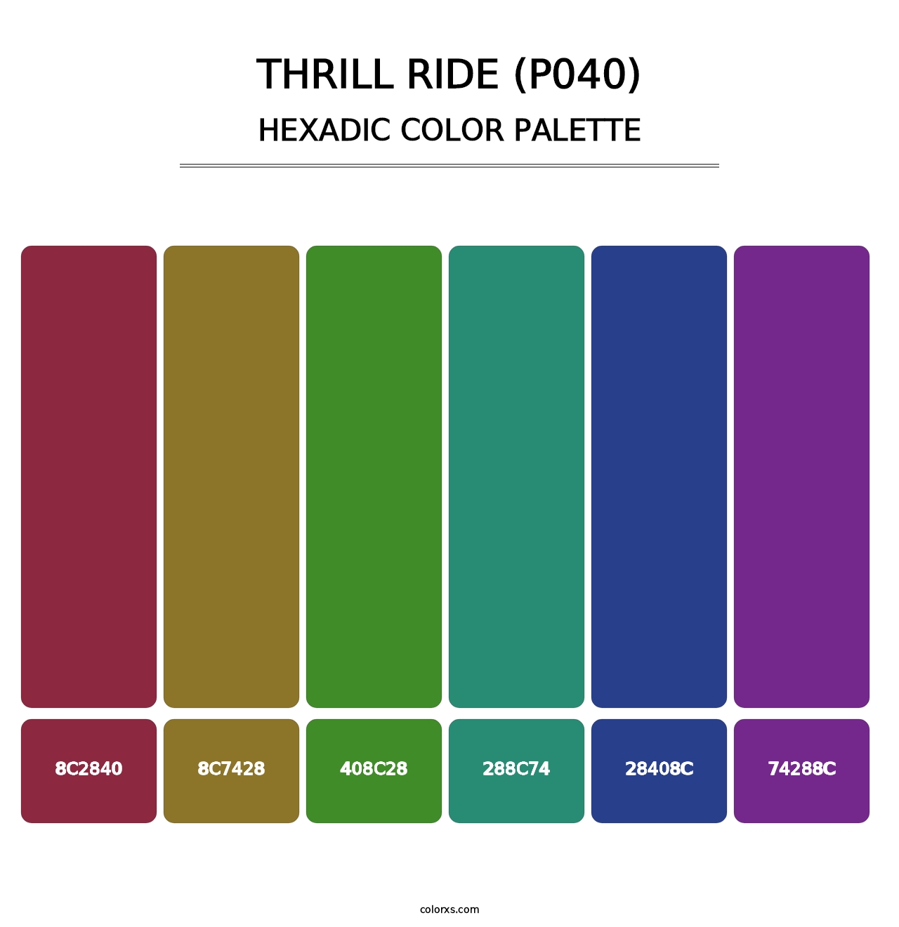 Thrill Ride (P040) - Hexadic Color Palette