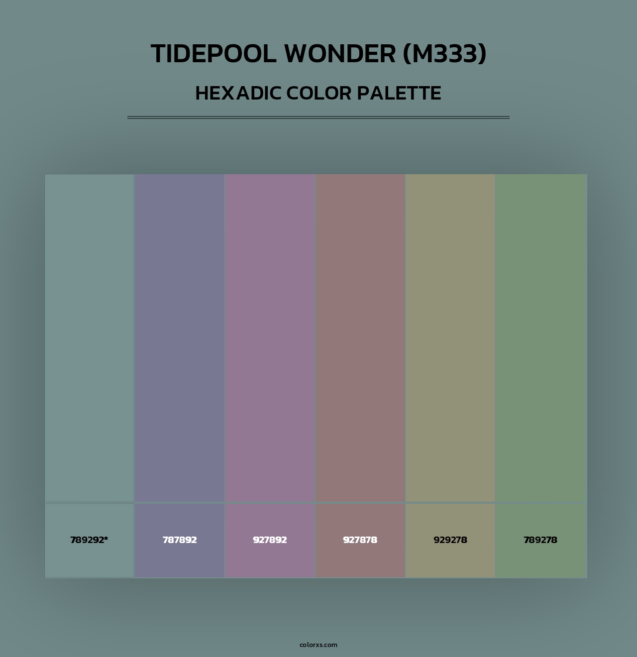 Tidepool Wonder (M333) - Hexadic Color Palette