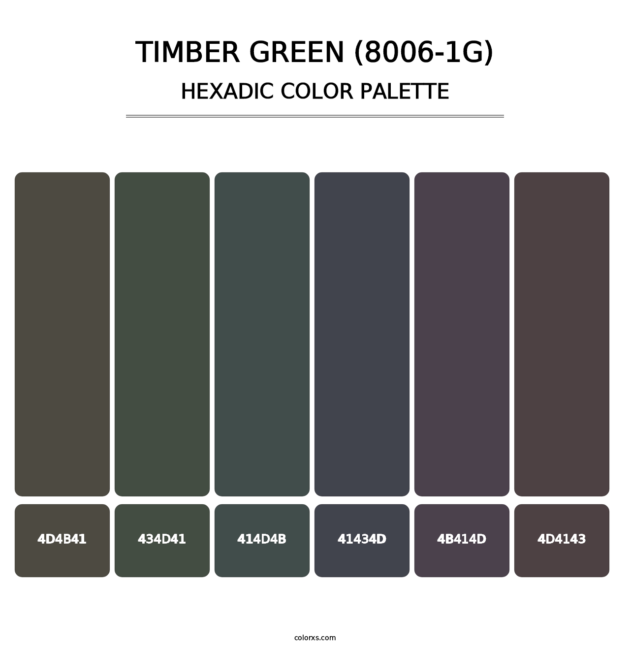 Timber Green (8006-1G) - Hexadic Color Palette