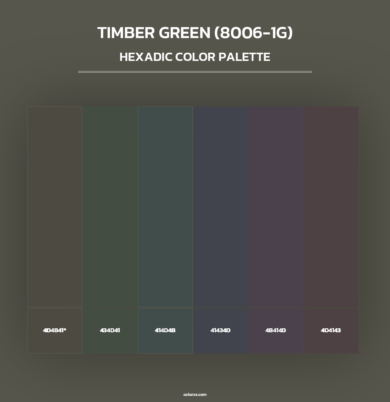 Timber Green (8006-1G) - Hexadic Color Palette