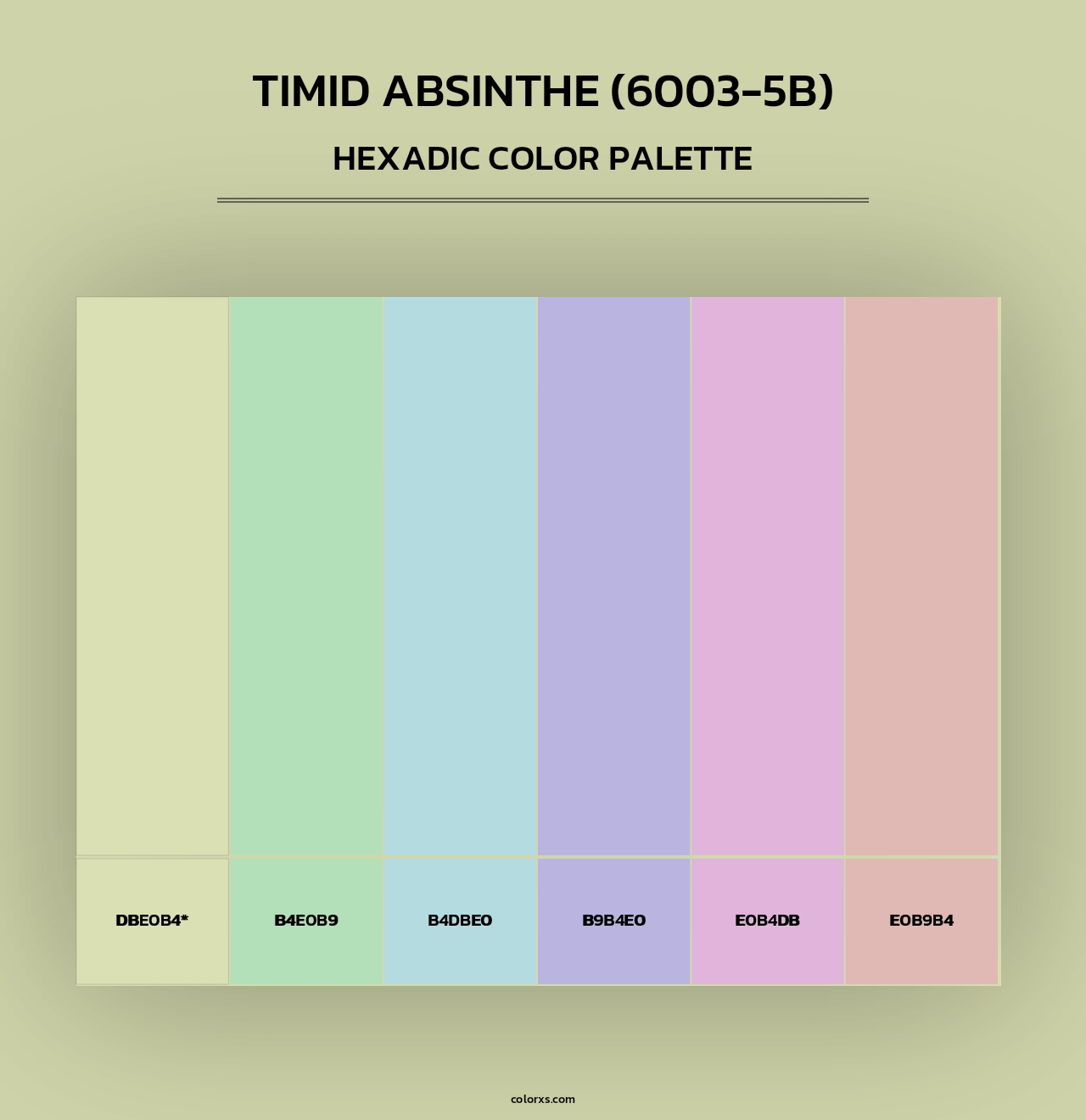 Timid Absinthe (6003-5B) - Hexadic Color Palette