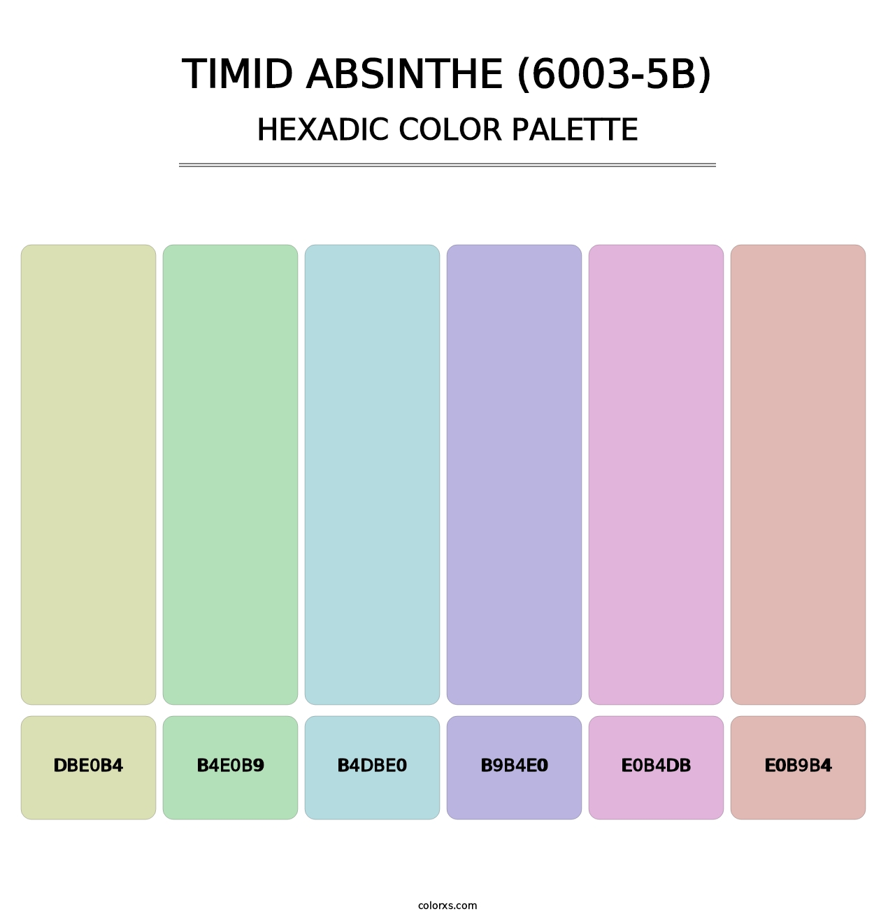Timid Absinthe (6003-5B) - Hexadic Color Palette