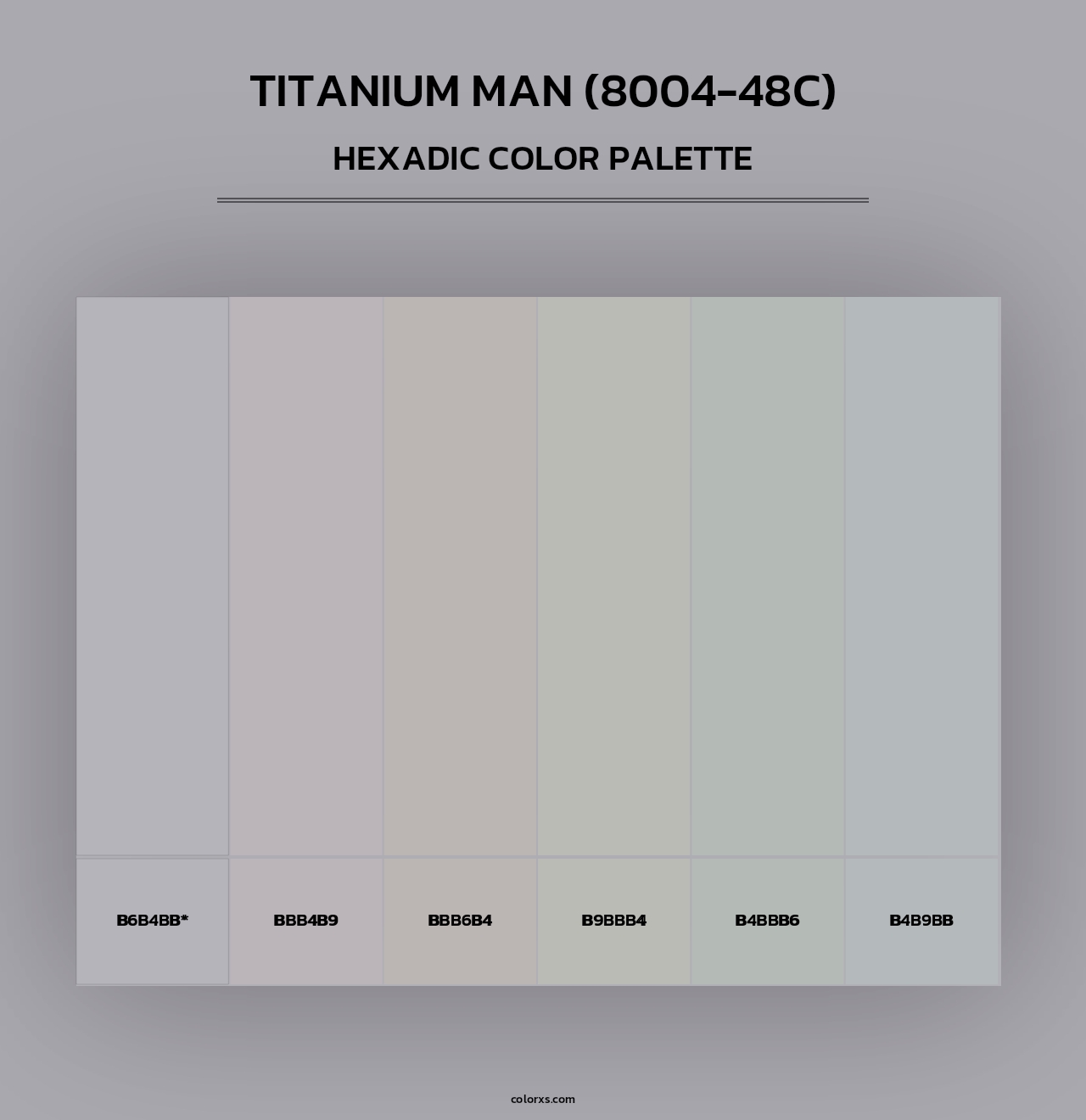 Titanium Man (8004-48C) - Hexadic Color Palette