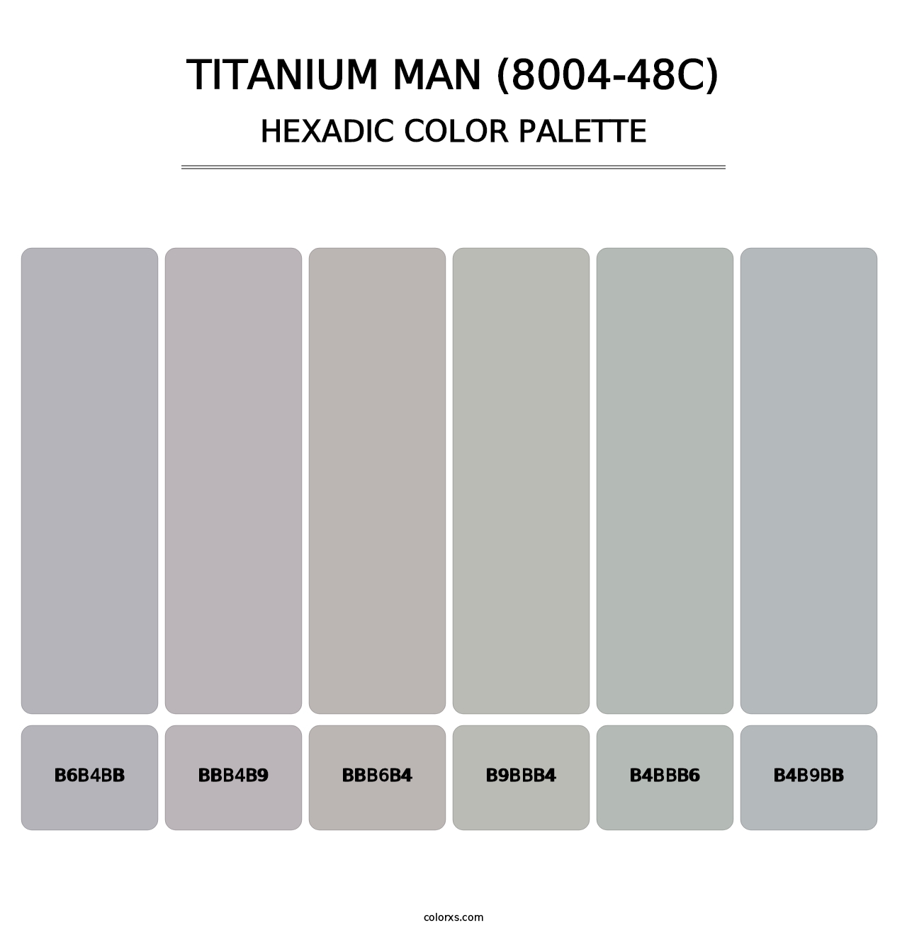 Titanium Man (8004-48C) - Hexadic Color Palette