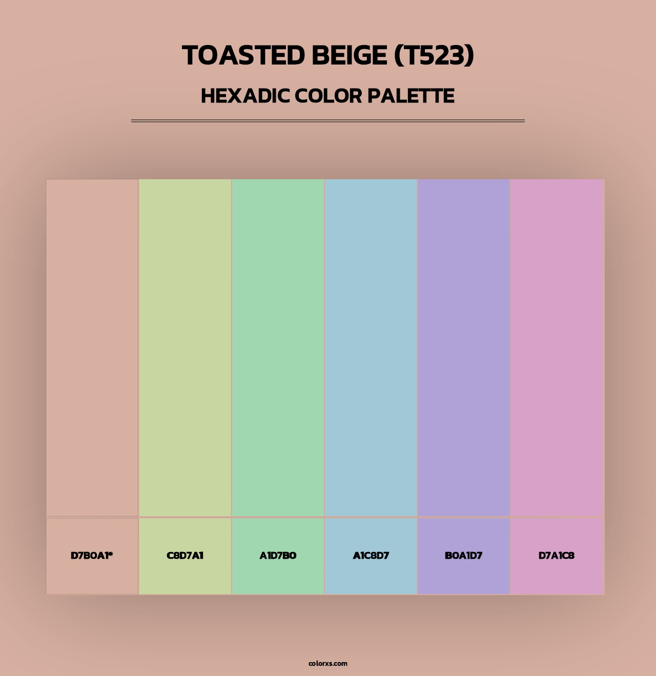 Toasted Beige (T523) - Hexadic Color Palette