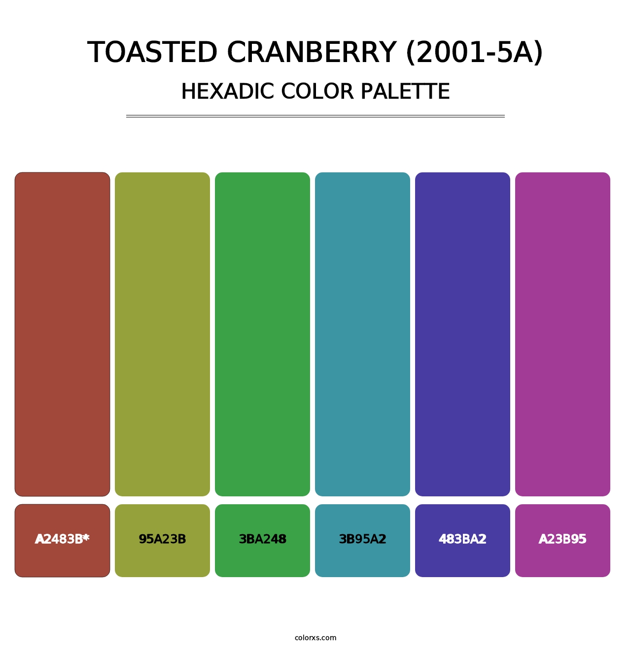 Toasted Cranberry (2001-5A) - Hexadic Color Palette