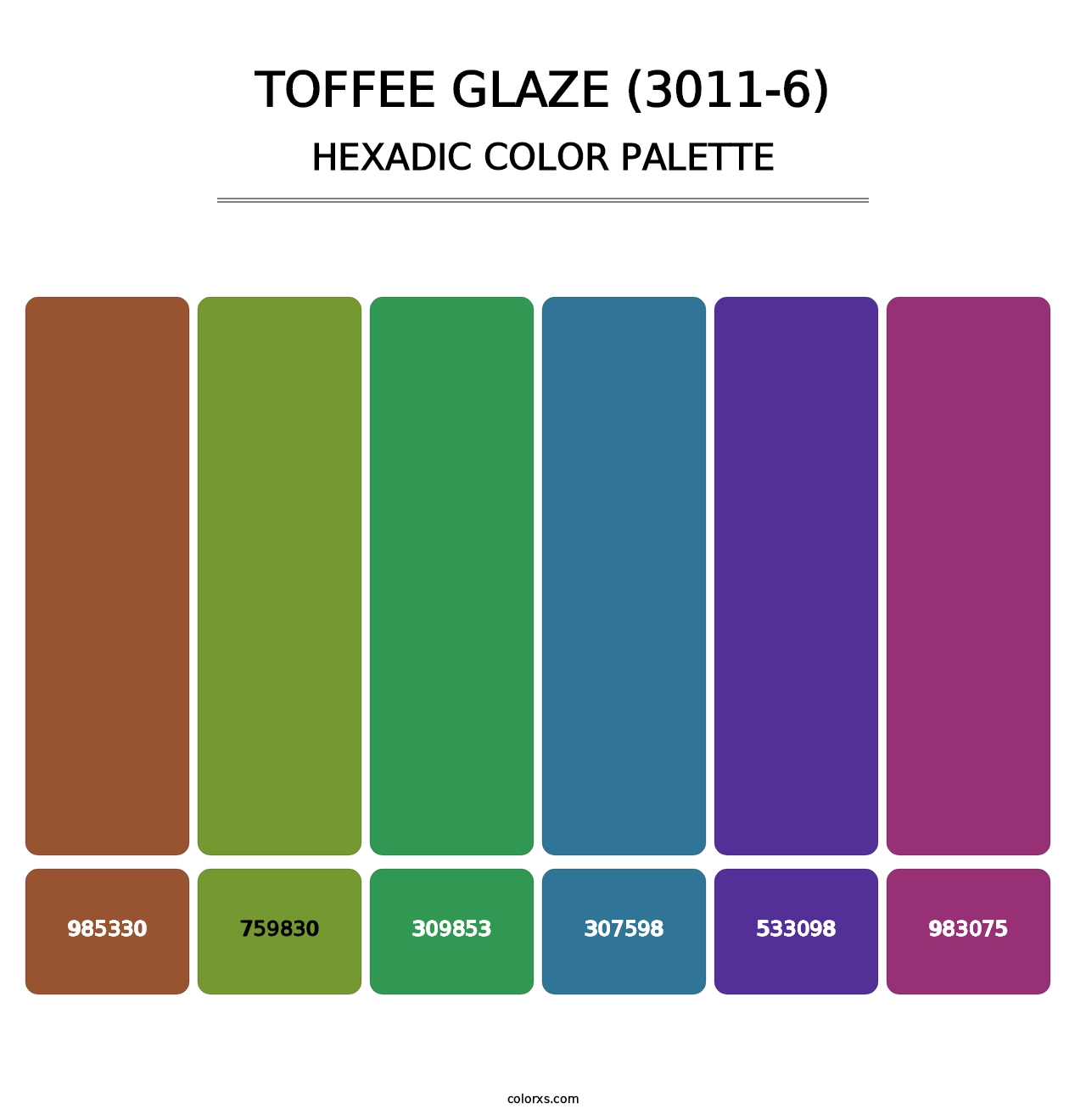 Toffee Glaze (3011-6) - Hexadic Color Palette