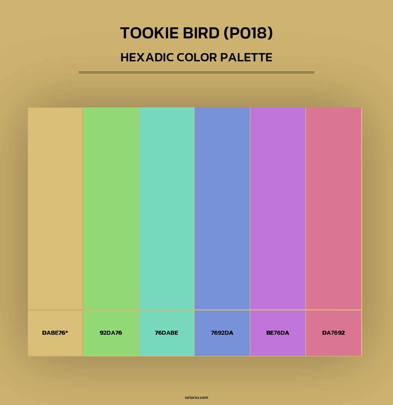 Tookie Bird (P018) - Hexadic Color Palette