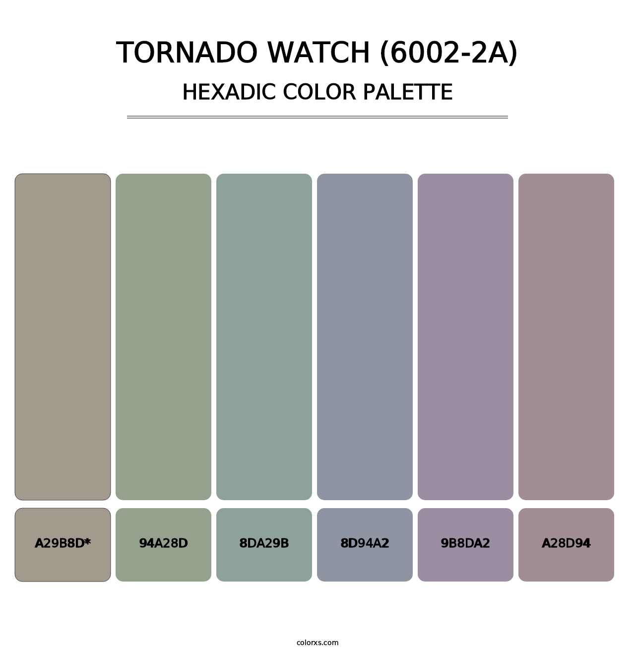 Tornado Watch (6002-2A) - Hexadic Color Palette