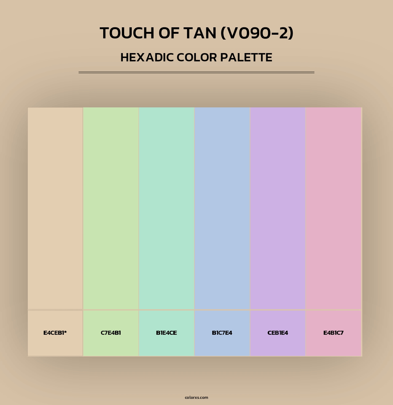 Touch of Tan (V090-2) - Hexadic Color Palette