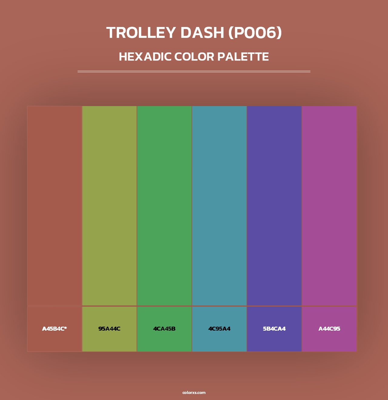 Trolley Dash (P006) - Hexadic Color Palette