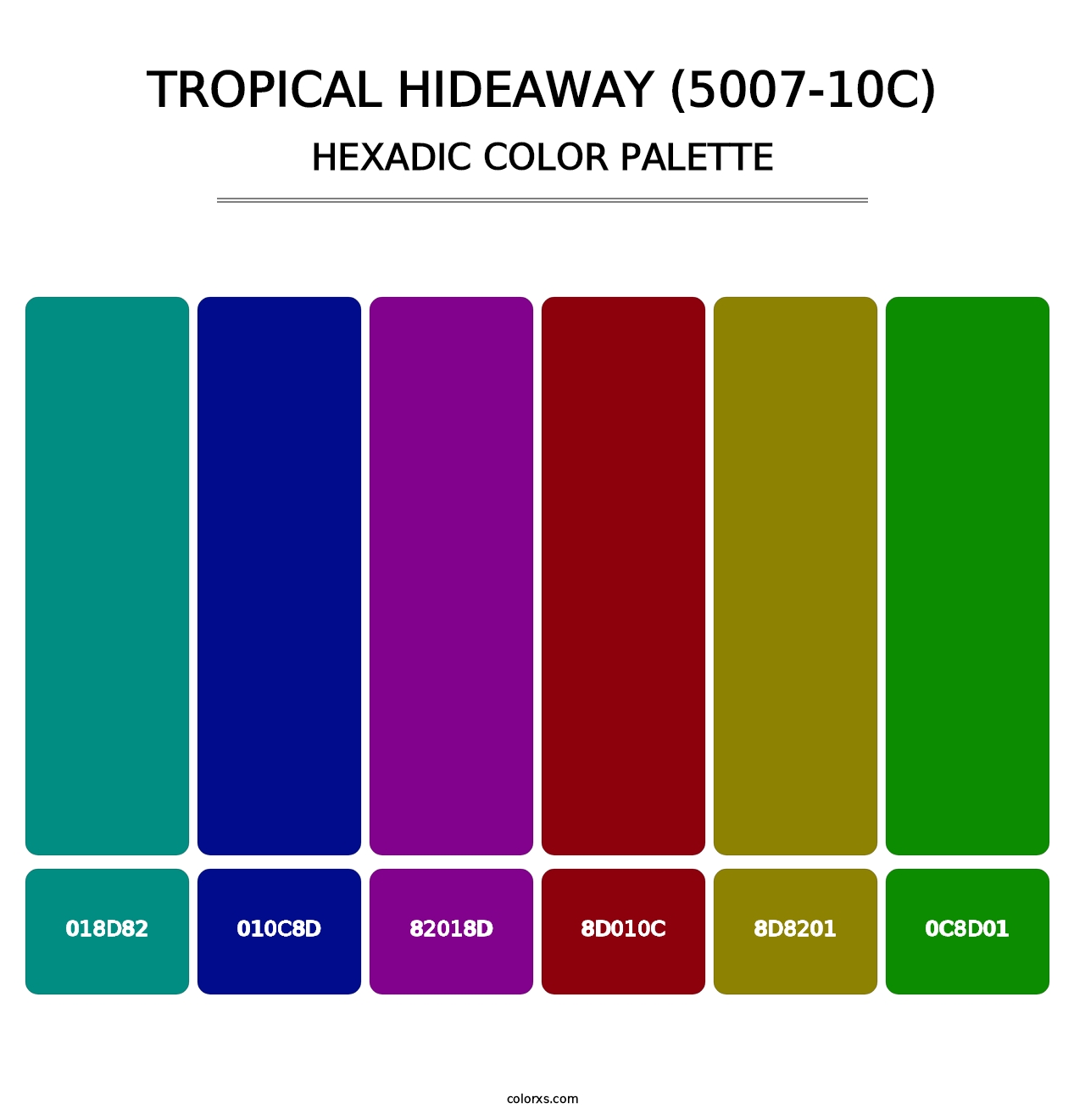 Tropical Hideaway (5007-10C) - Hexadic Color Palette