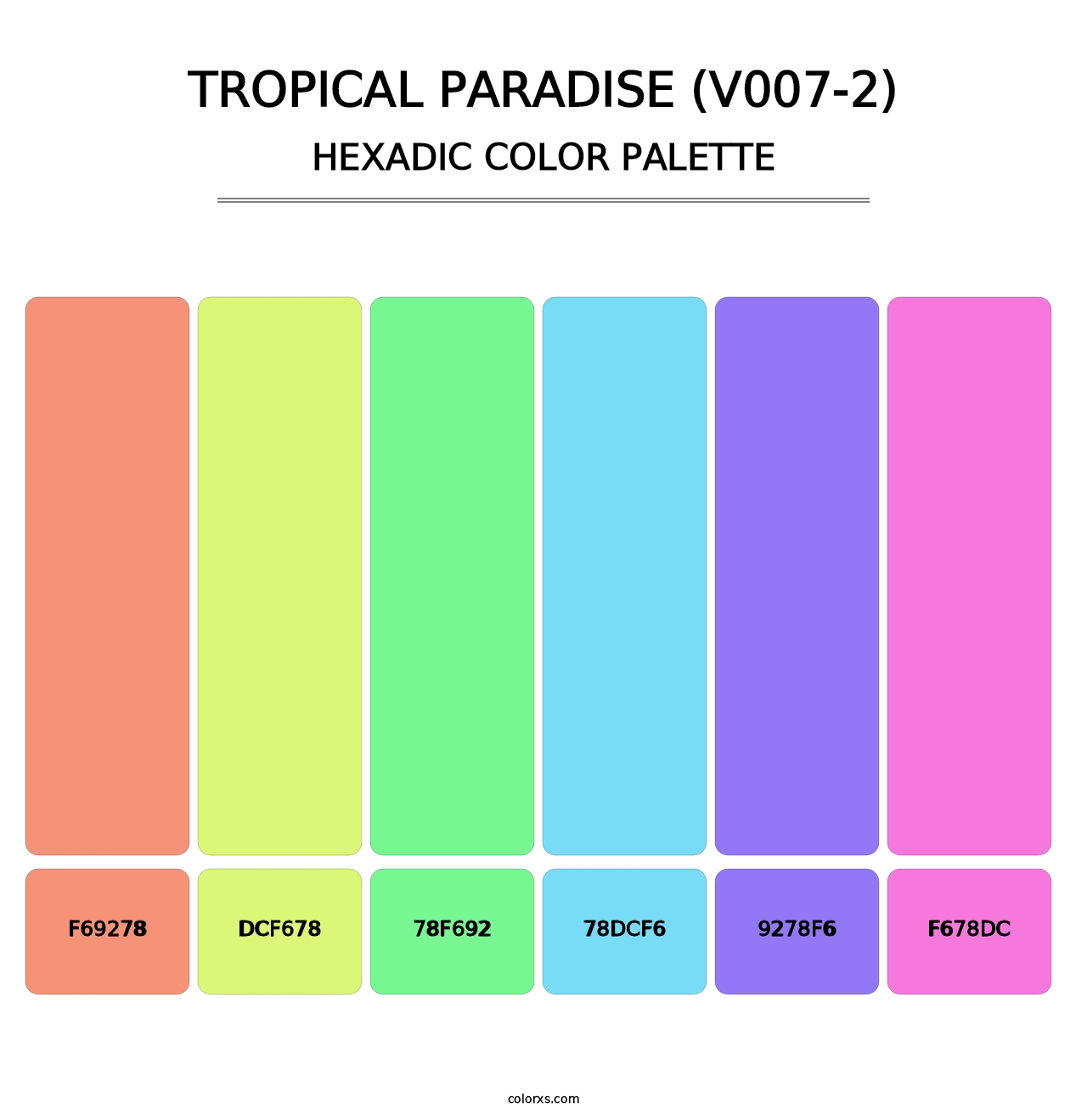 Tropical Paradise (V007-2) - Hexadic Color Palette