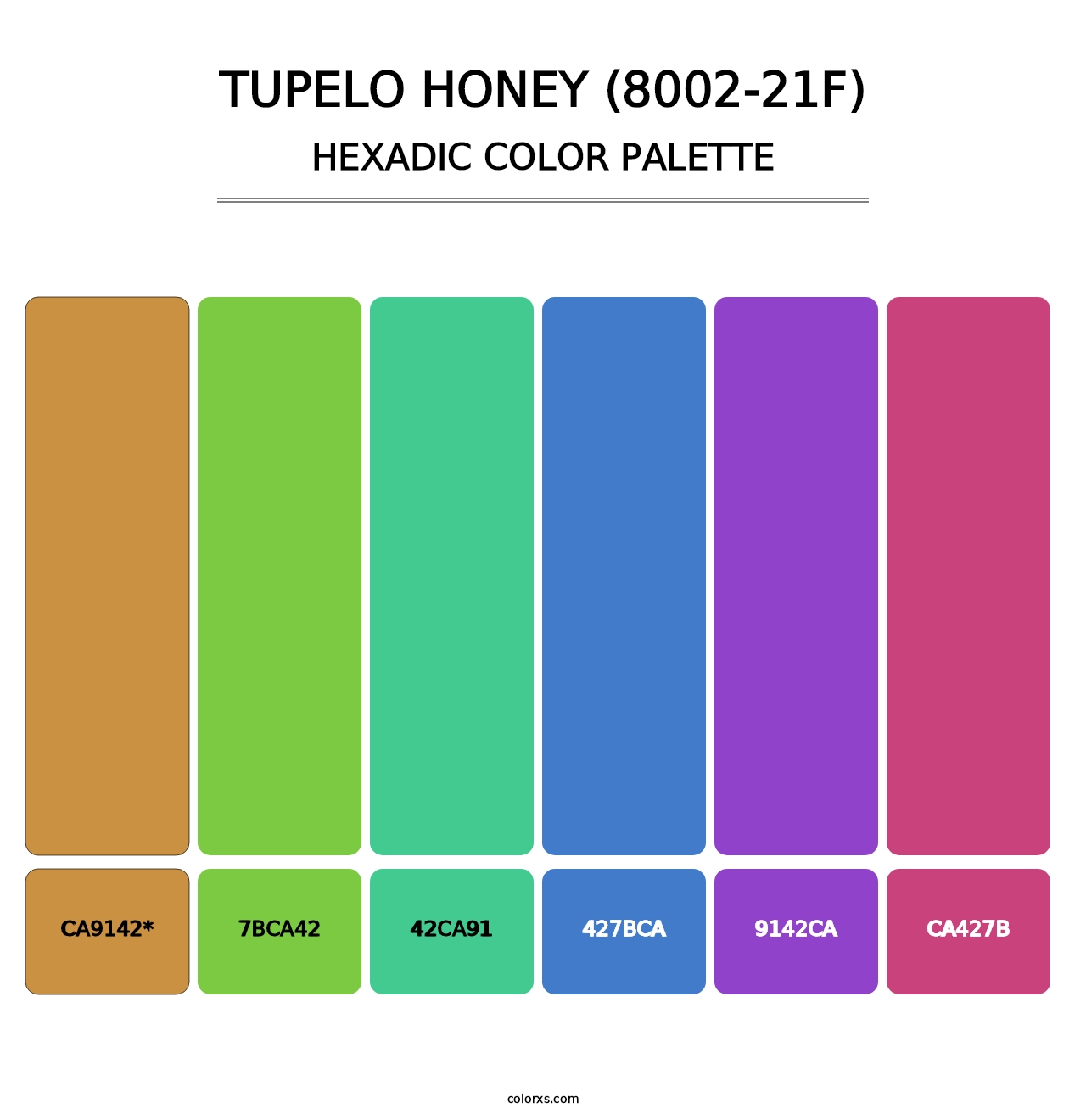 Tupelo Honey (8002-21F) - Hexadic Color Palette