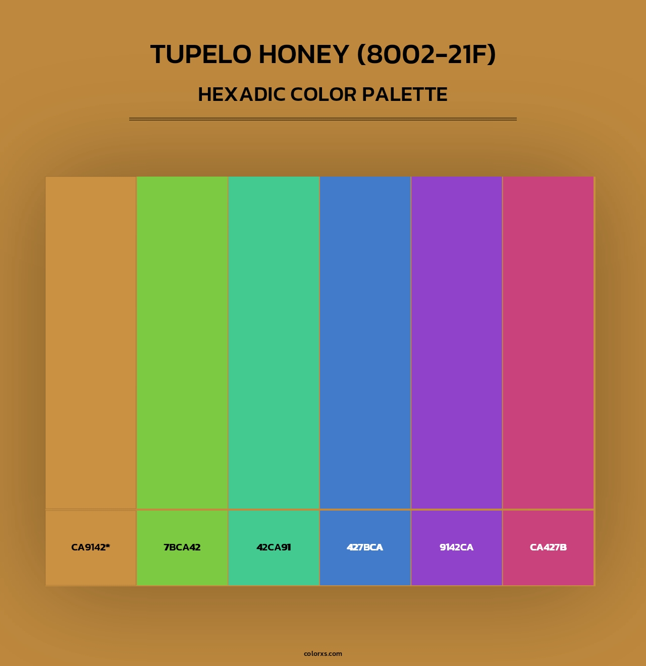 Tupelo Honey (8002-21F) - Hexadic Color Palette