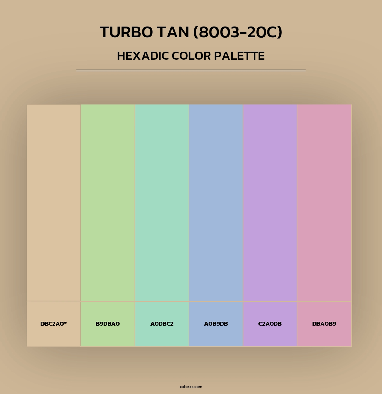 Turbo Tan (8003-20C) - Hexadic Color Palette