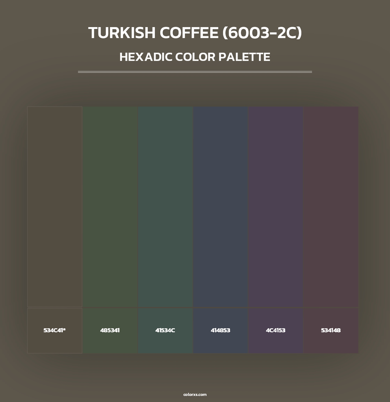 Turkish Coffee (6003-2C) - Hexadic Color Palette