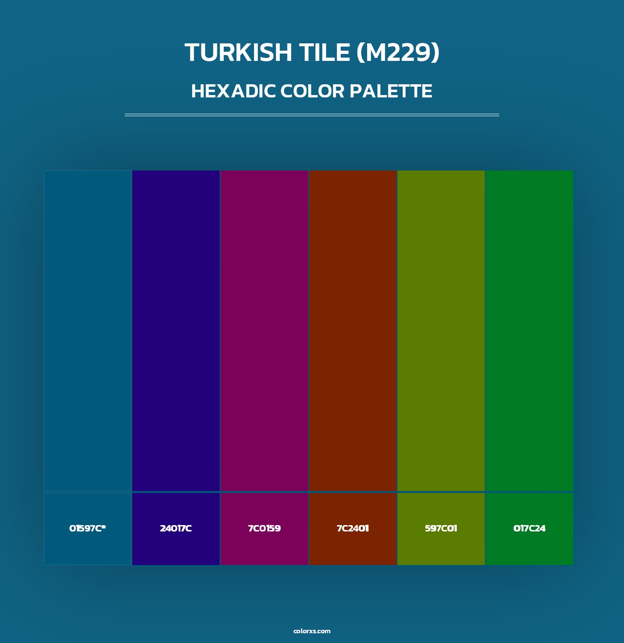 Turkish Tile (M229) - Hexadic Color Palette