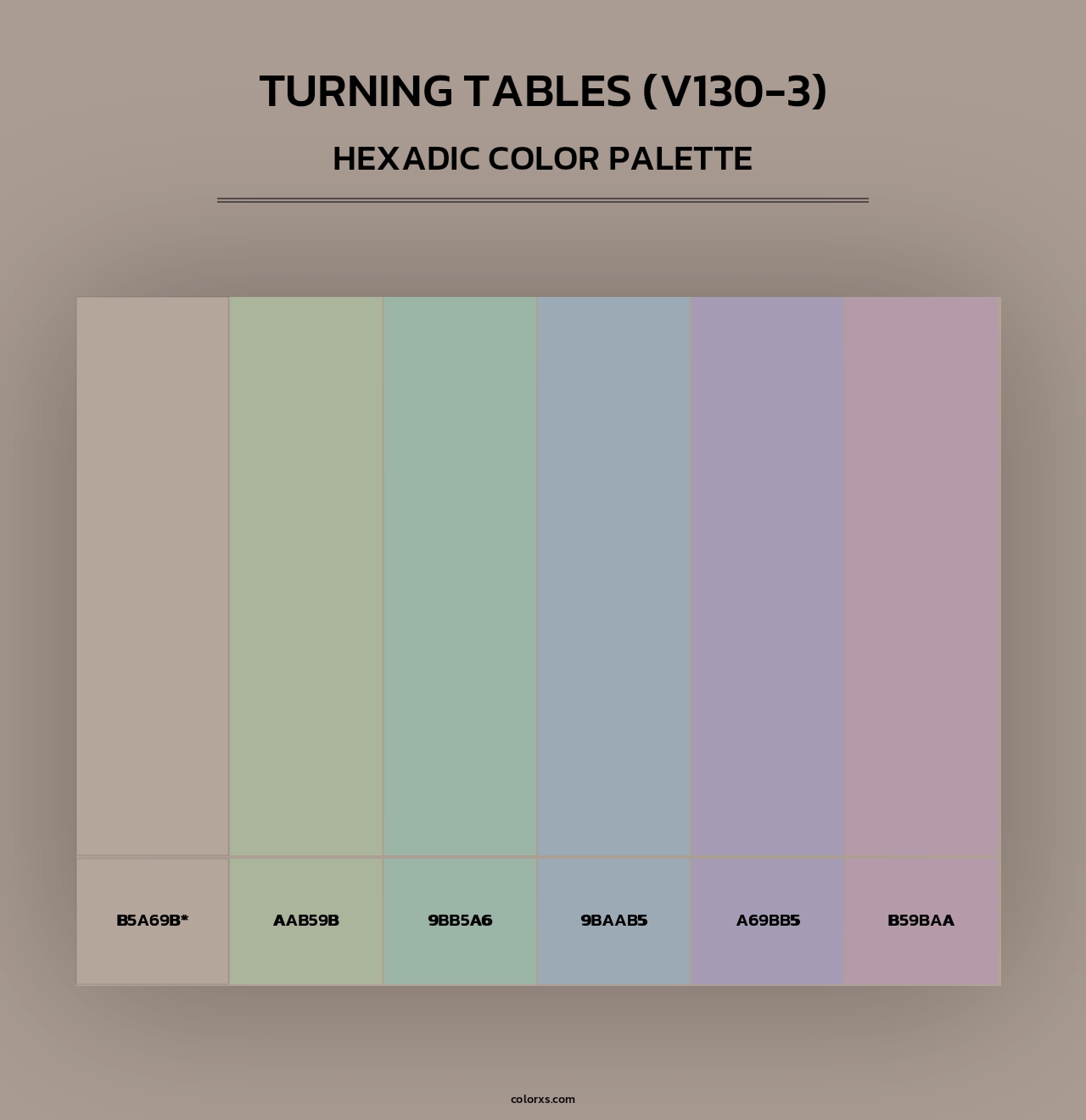 Turning Tables (V130-3) - Hexadic Color Palette