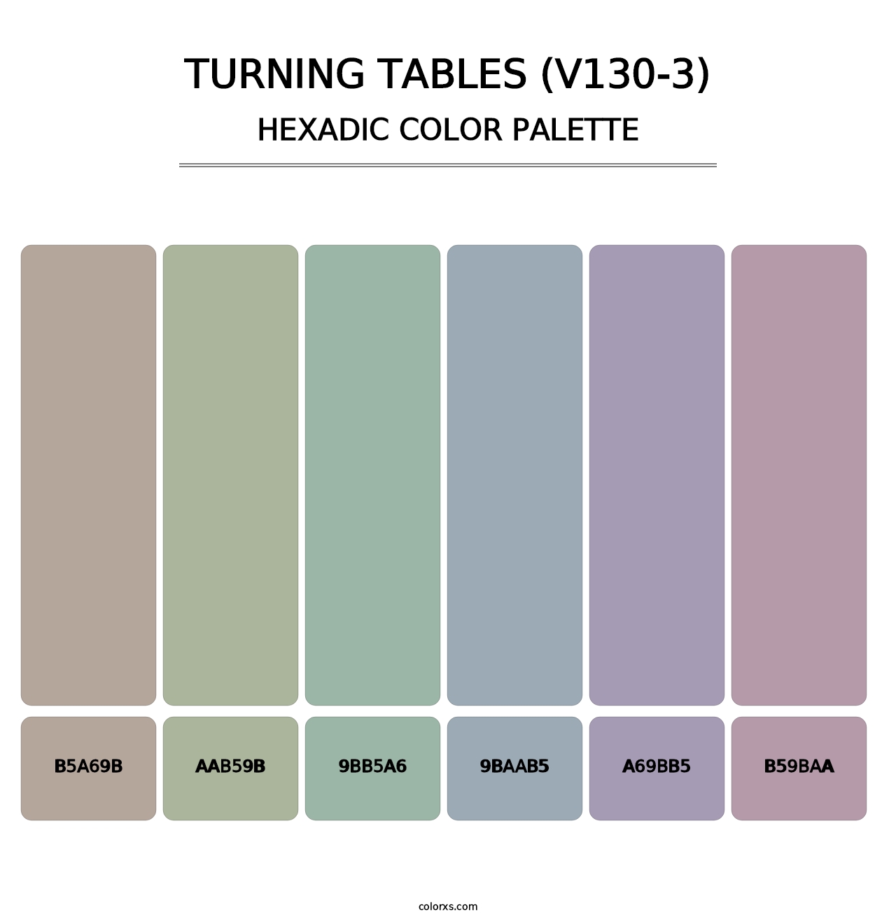 Turning Tables (V130-3) - Hexadic Color Palette