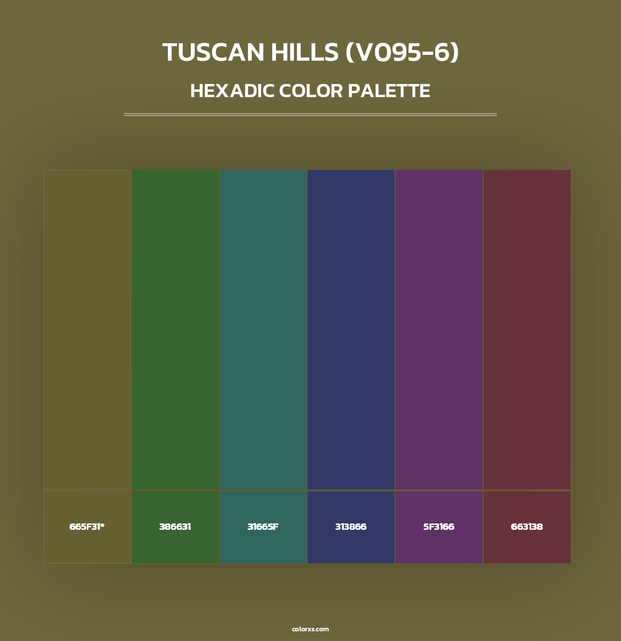 Tuscan Hills (V095-6) - Hexadic Color Palette