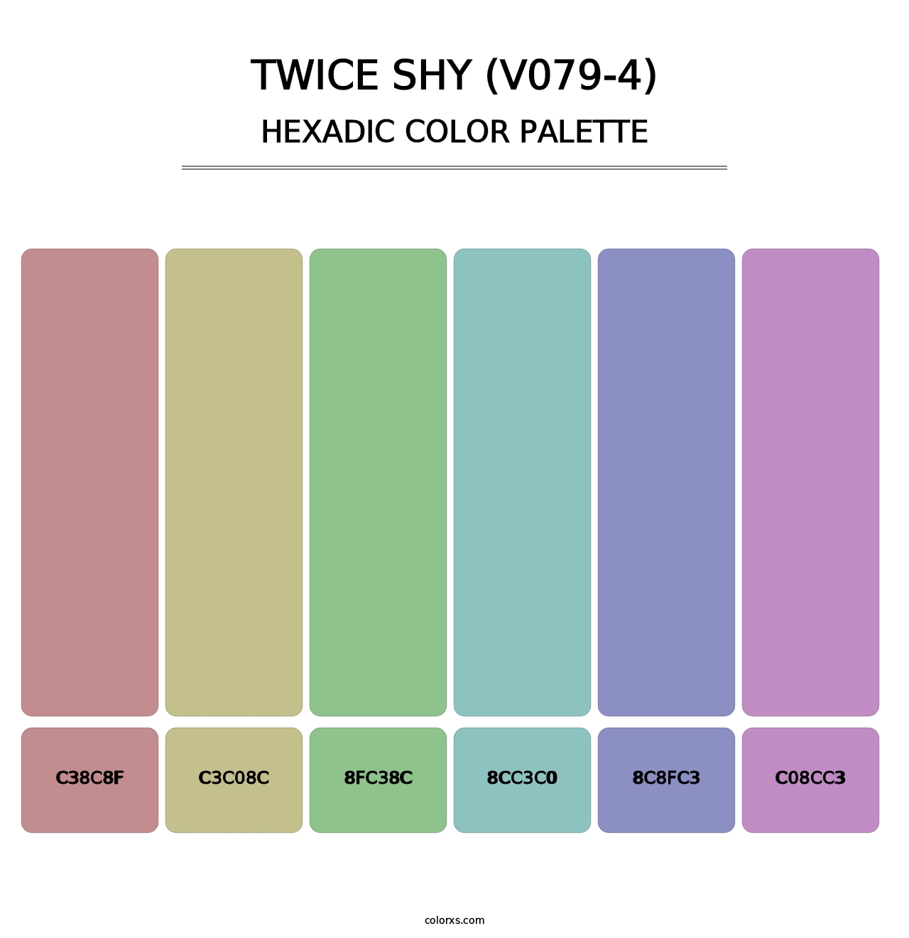 Twice Shy (V079-4) - Hexadic Color Palette