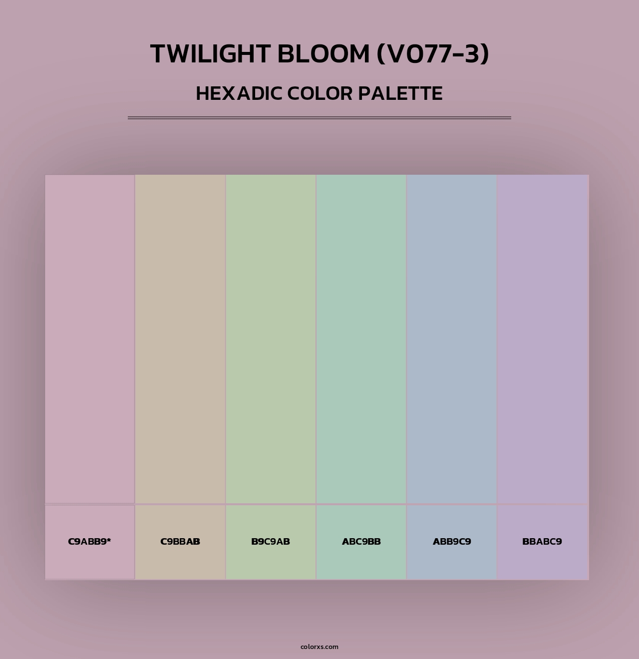 Twilight Bloom (V077-3) - Hexadic Color Palette