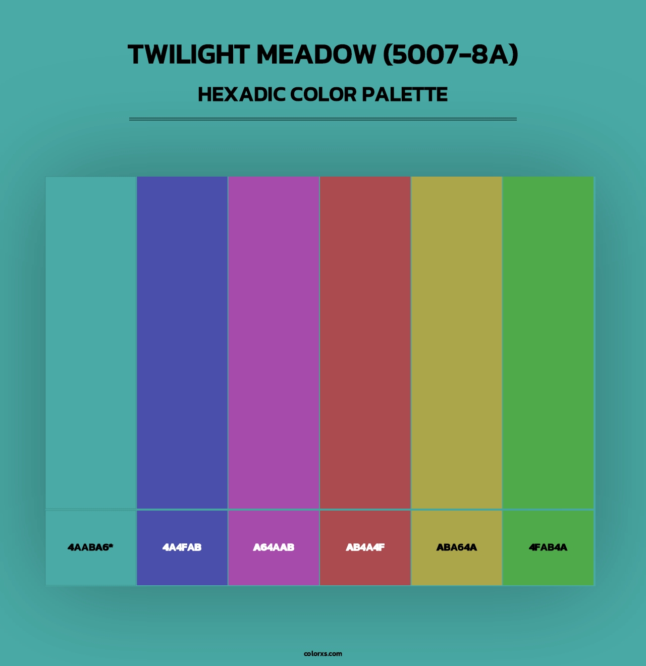 Twilight Meadow (5007-8A) - Hexadic Color Palette