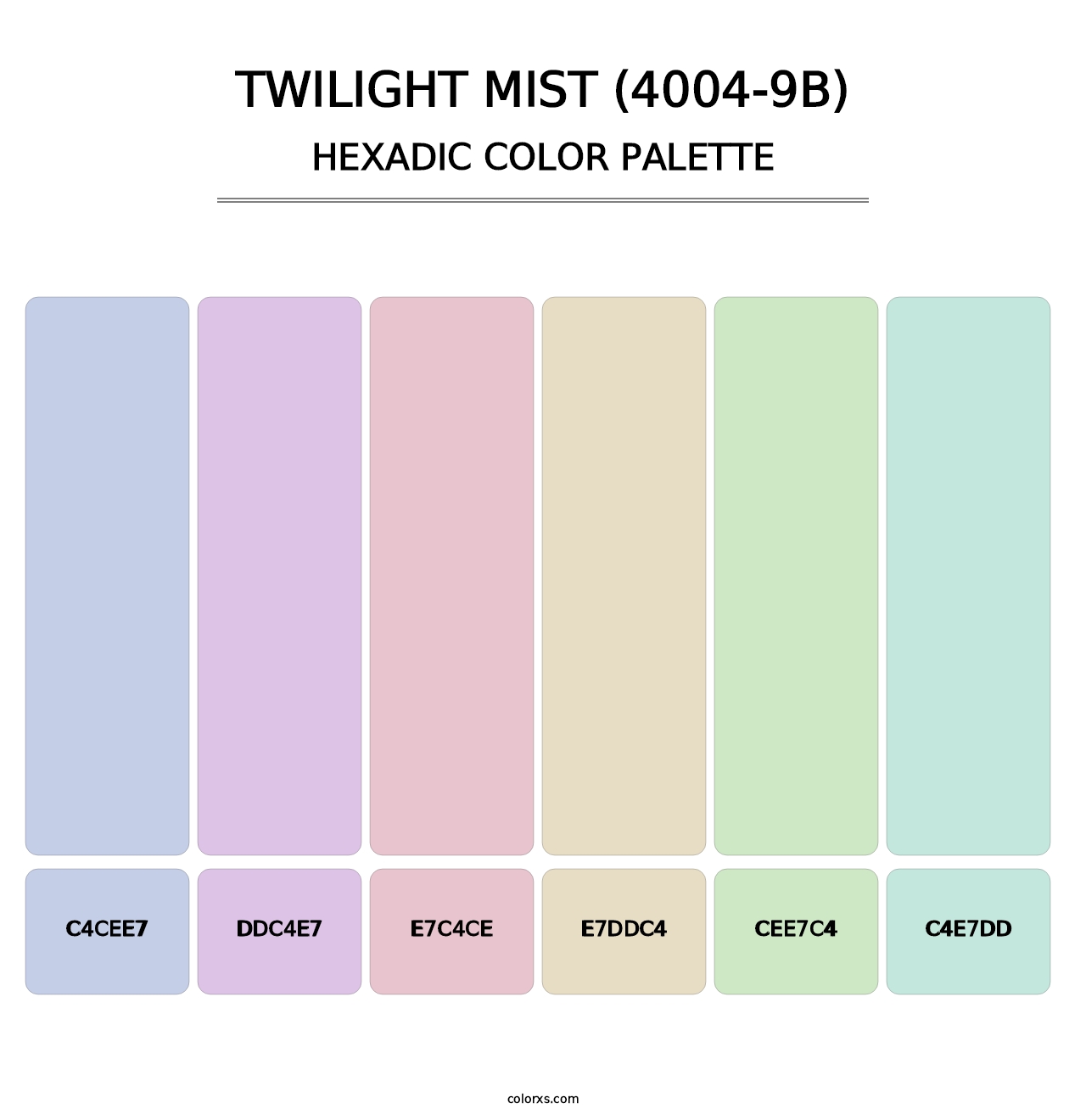Twilight Mist (4004-9B) - Hexadic Color Palette
