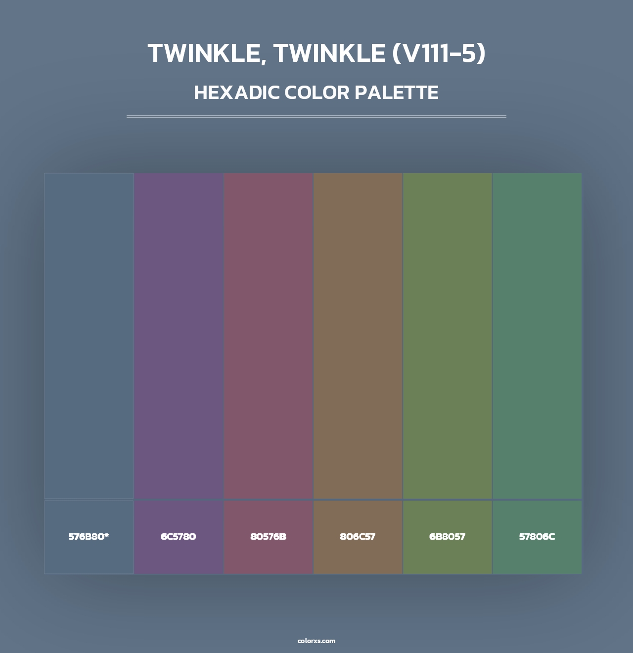 Twinkle, Twinkle (V111-5) - Hexadic Color Palette