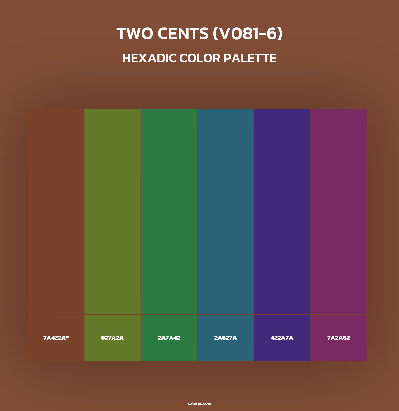Two Cents (V081-6) - Hexadic Color Palette